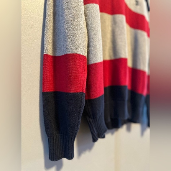 U.S Polo Assn. - Quarter Zip Striped Sweater (Size M) - Picture 6 of 10